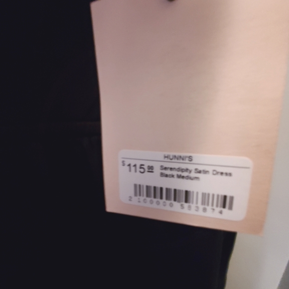 Marigolden Serendipity Satin Dress"Color: Black","Size: Medium - Picture 4 of 4